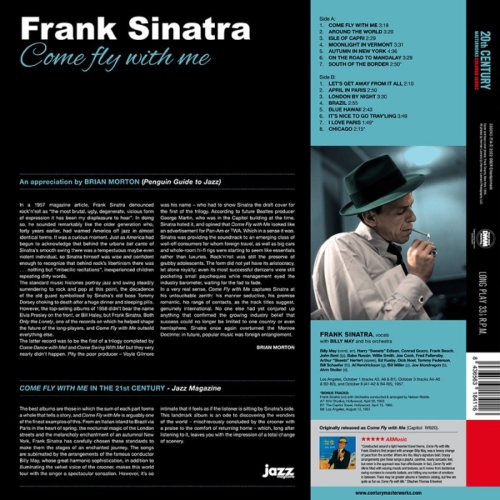 Картинка Frank Sinatra Come Fly With Me Blue Vinyl (LP) 20th Century Masterworks 401768 8436563184116 фото 3